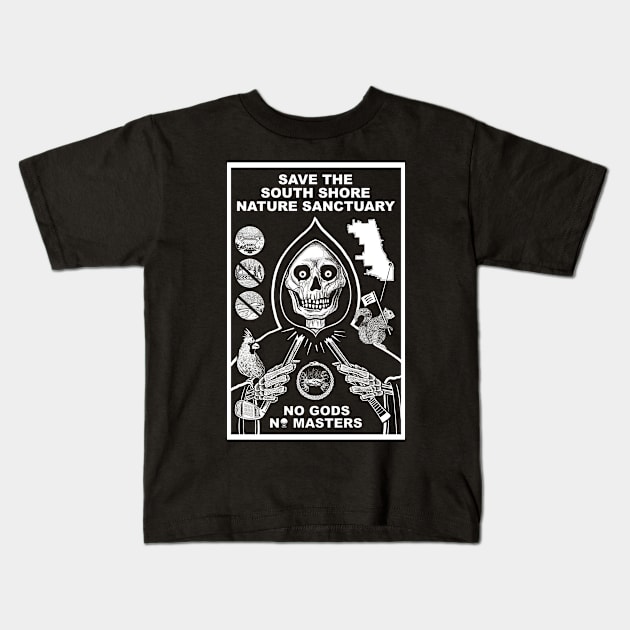 No Gods No Masters (transparent) Kids T-Shirt by South Side Parks